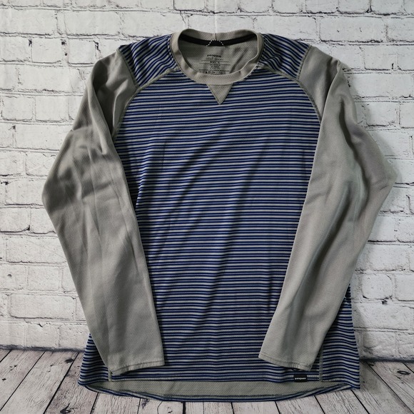 Patagonia Other - Patagonia Capilene 3 Mens XL Midweight Polartec Striped Base Layer  Blue Gray